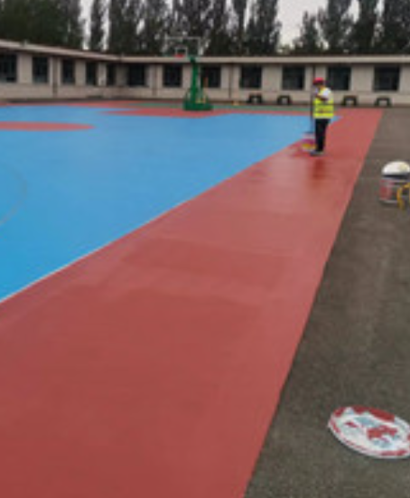 五峰旧篮球场地面改造翻新整改   